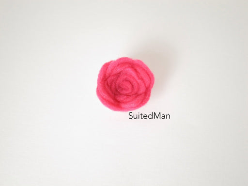 Lapel Flower, Felt, Rosebud, Pink (Limited) - SuitedMan