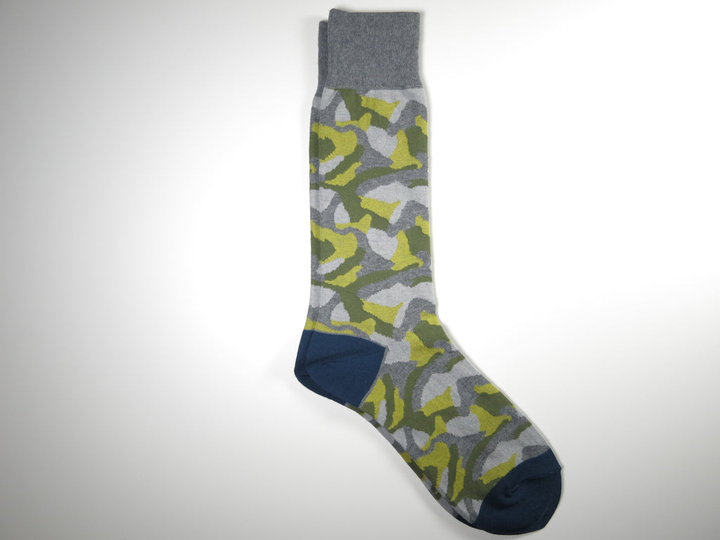 Socks, Camo, Blue/Green/Gray - SuitedMan