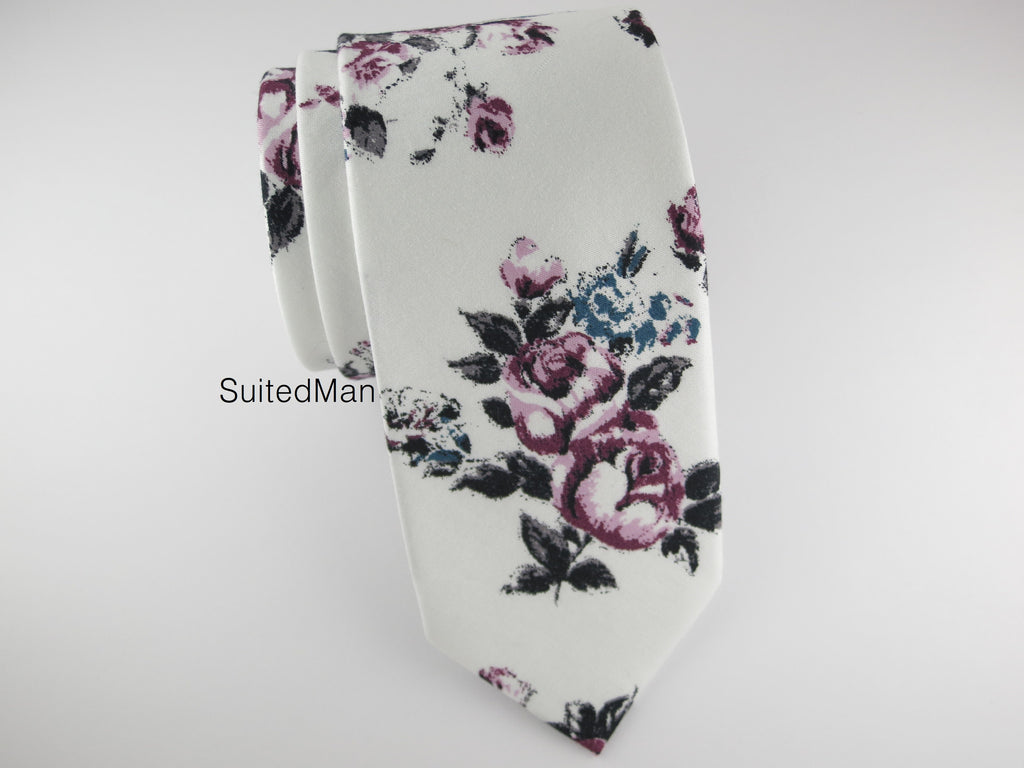 Floral Tie, Lavender Rose - SuitedMan