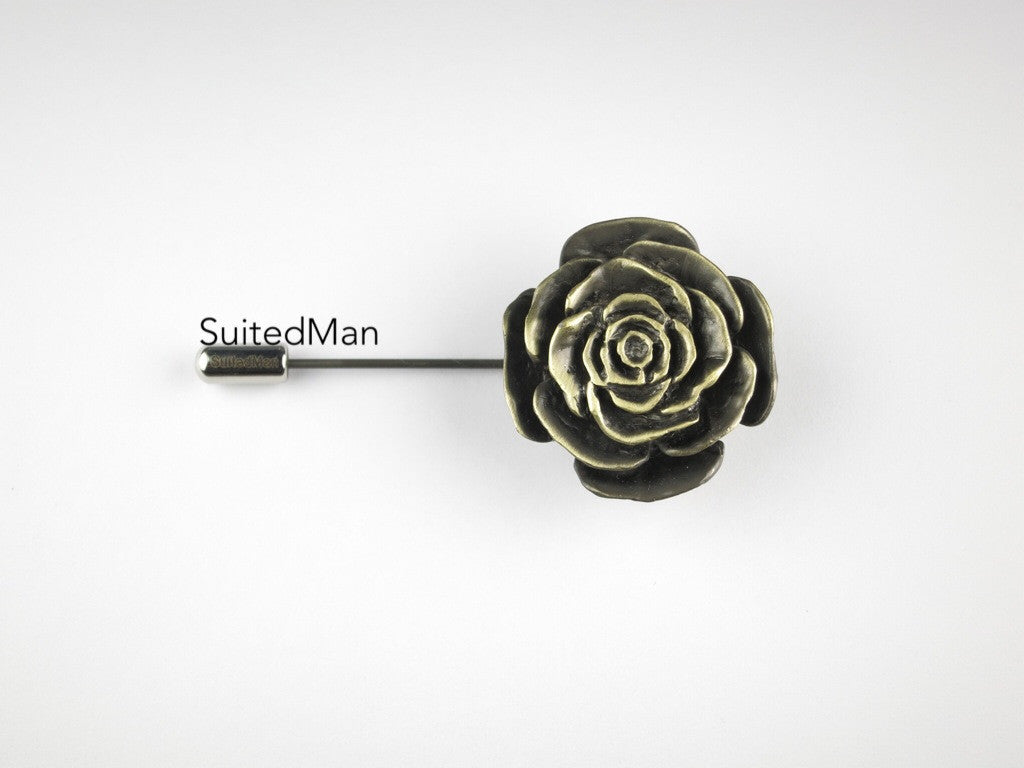 The Metal Rose, Antique Pewter - SuitedMan