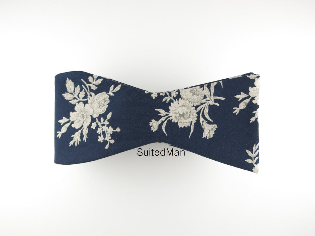 Floral Bow Tie, Navy Victorian - SuitedMan