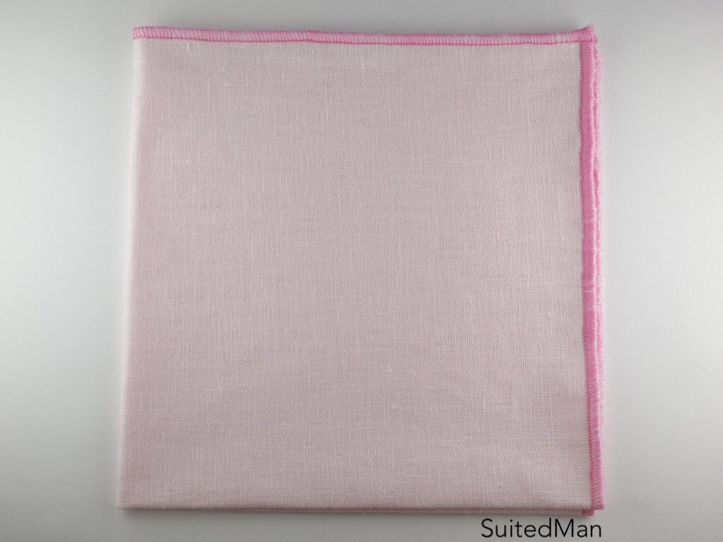 Pocket Square, Linen, Light Pink - SuitedMan