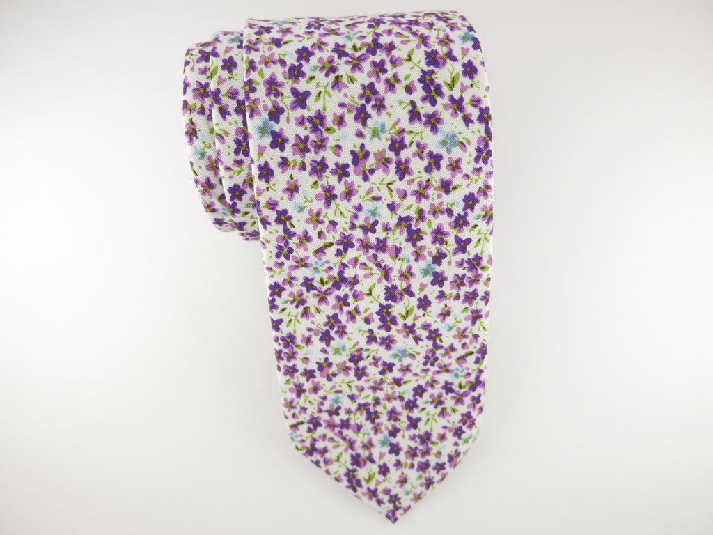 Floral Tie, Lavender Mille Fleurs - SuitedMan
