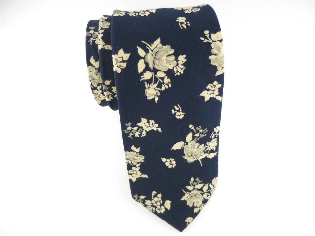 Floral Tie, Victorian Noir - SuitedMan