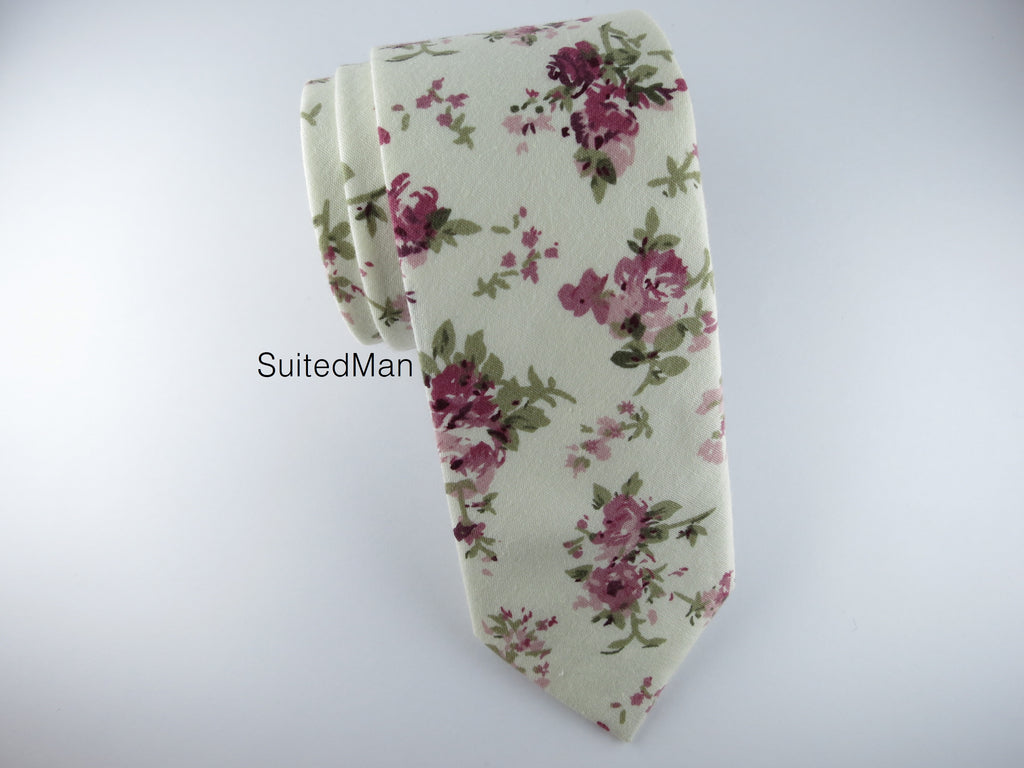 Floral Tie, Vintage English Rose - SuitedMan