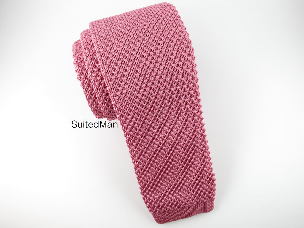 Knit Tie, Pink Coral - SuitedMan