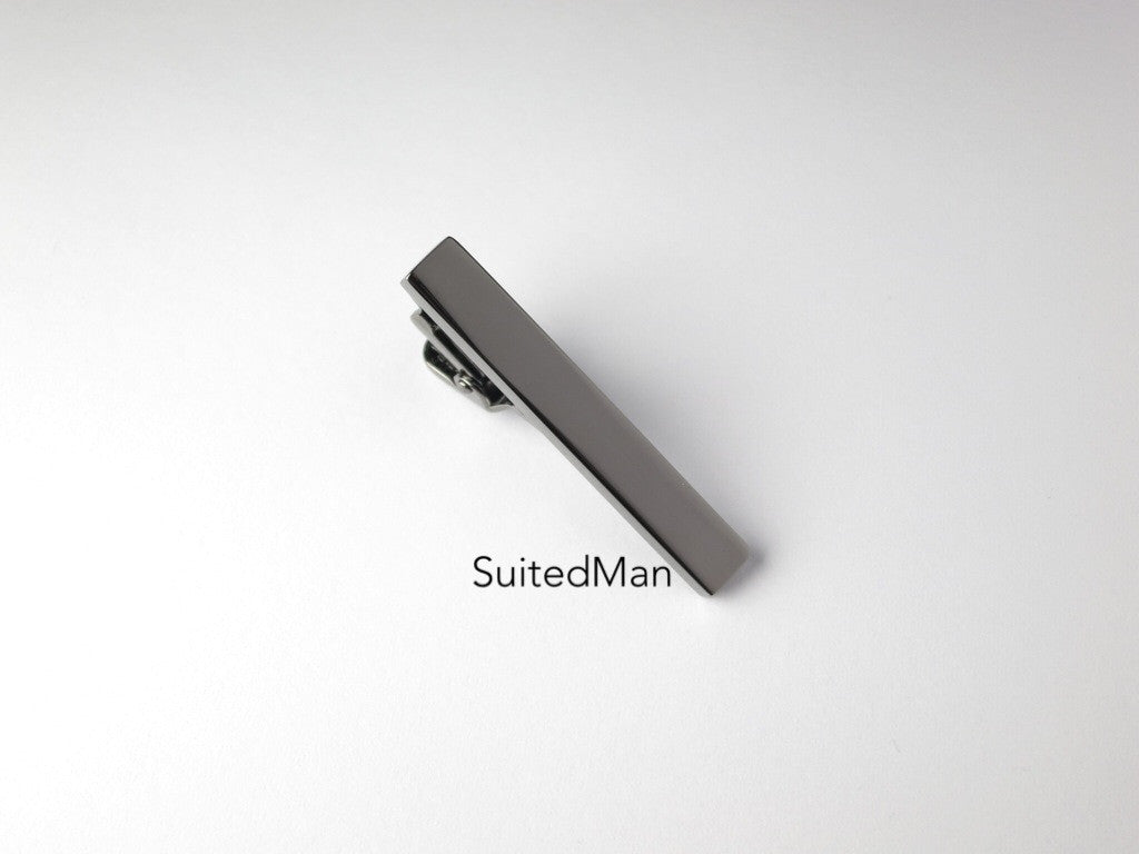Tie Clip, 1.5", Slate - SuitedMan