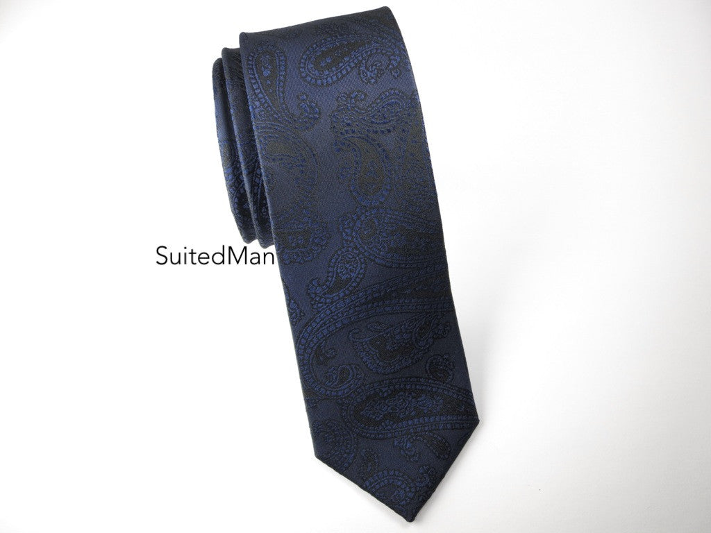 Tie, Paisley, Blue - SuitedMan