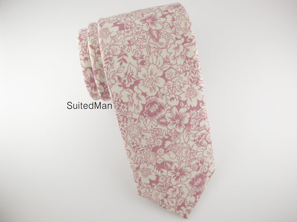 Floral Tie, Vintage White/Pink Floral (Extremely Limited) - SuitedMan