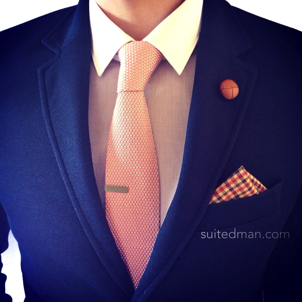 Pocket Square, Tesse, Tangerine/Brown/Tan - SuitedMan