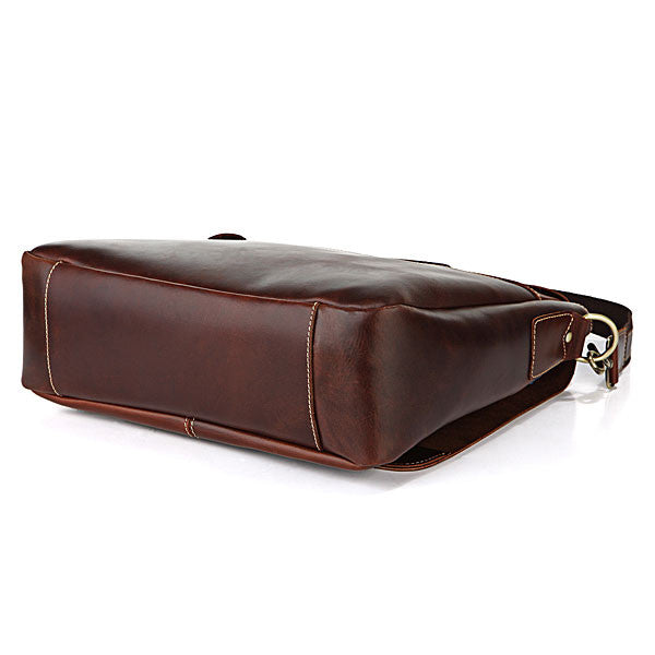 SuitedMan Briefcase/Messenger Bag, Cognac - SuitedMan