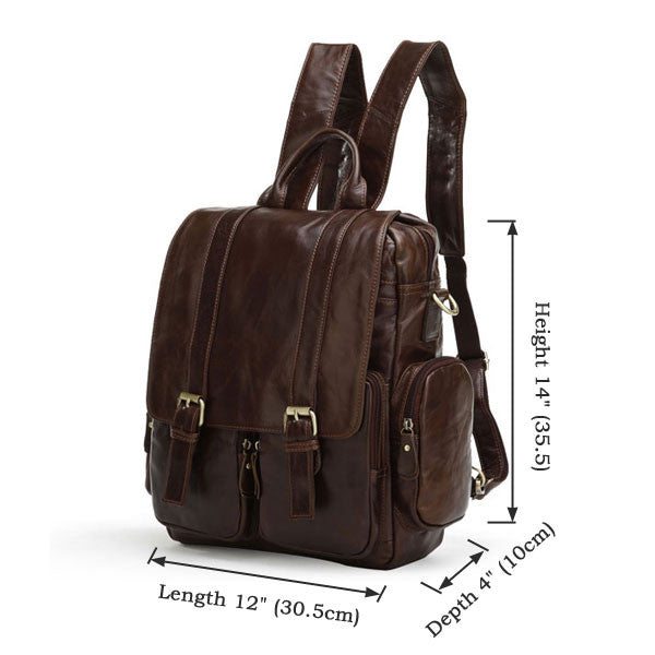 SuitedMan Backpack/Messenger Bag, Cognac - SuitedMan