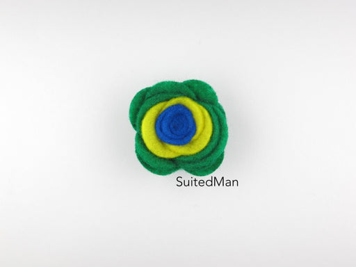 Lapel Flower, Felt, Colorblock, Brazil - SuitedMan