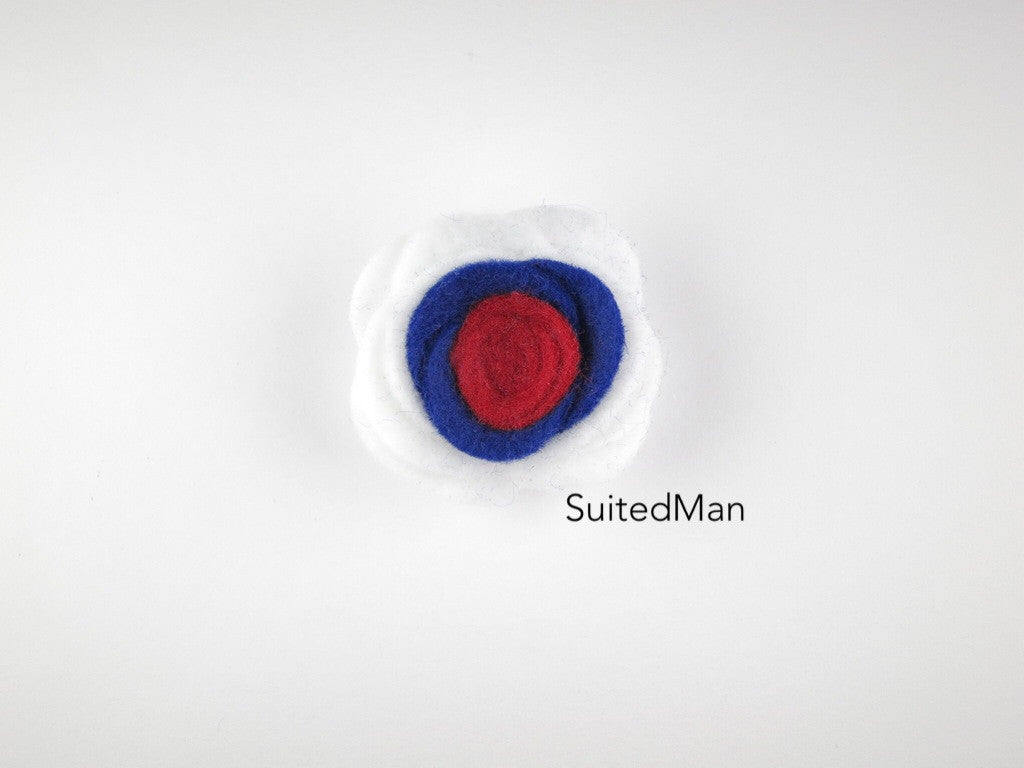 Lapel Flower, Felt, Colorblock, Russia - SuitedMan