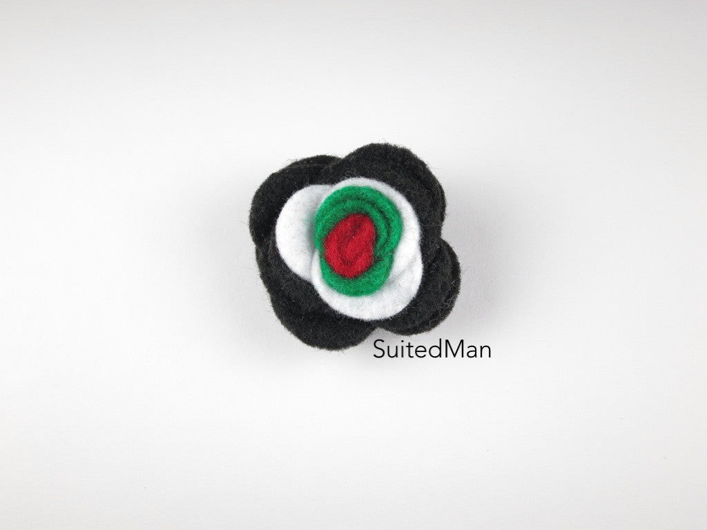 Lapel Flower, Felt, Colorblock, UAE - SuitedMan