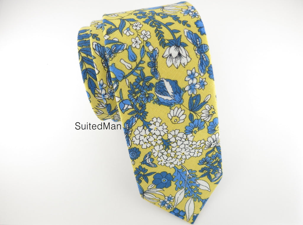Floral Tie, Canary - SuitedMan