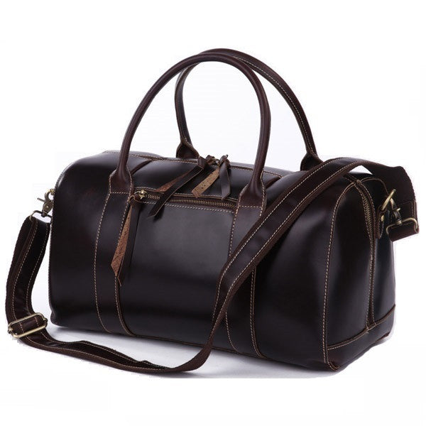 SuitedMan Travel/Garment/Shoe Bag, Chocolate Leather