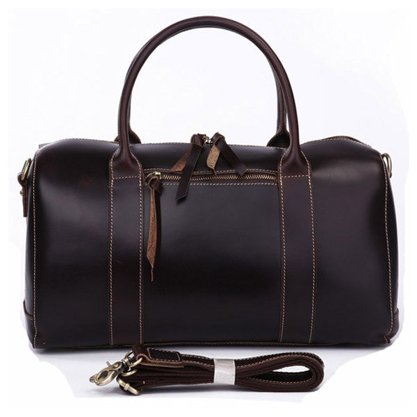 SuitedMan Travel Bag, Chocolate Leather - SuitedMan