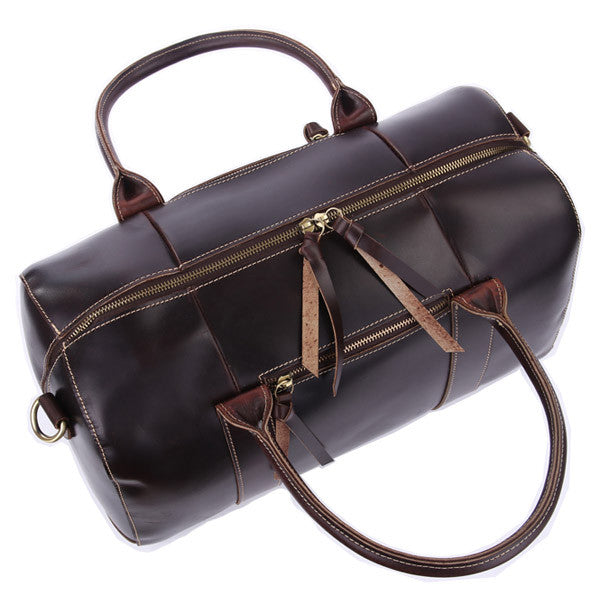 SuitedMan Travel Bag, Chocolate Leather - SuitedMan