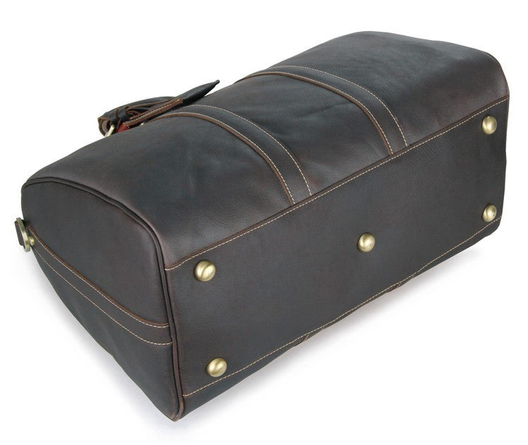 SuitedMan Travel Bag, Vintage Chocolate Leather - SuitedMan