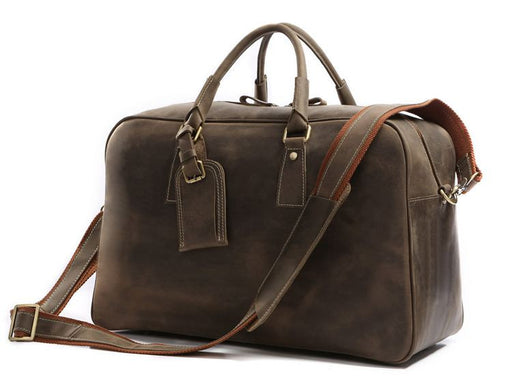SuitedMan Travel Bag, Vintage Camel Leather - SuitedMan