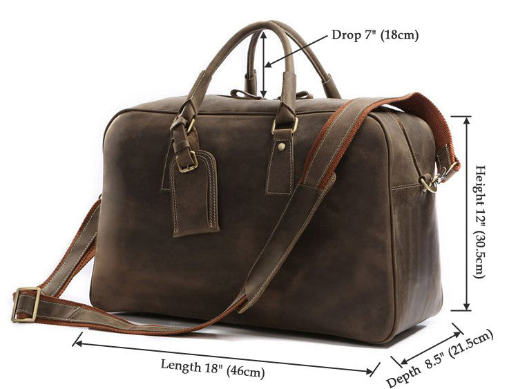 SuitedMan Travel Bag, Vintage Camel Leather - SuitedMan