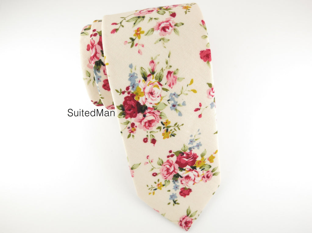 Floral Tie, English Rose - SuitedMan