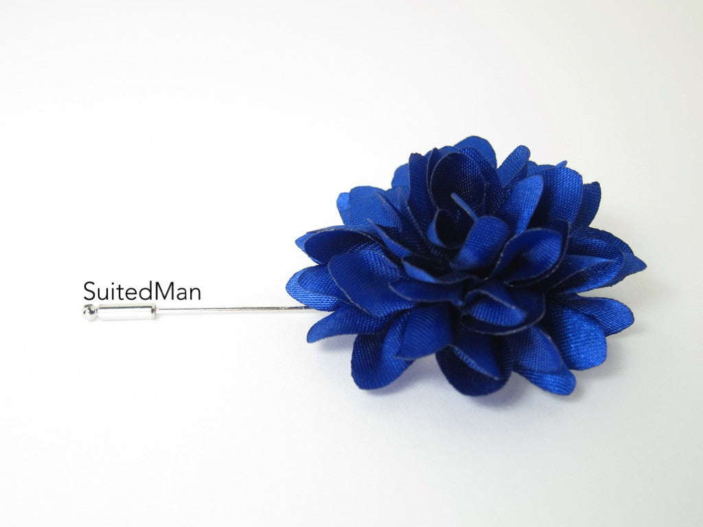 Lapel Flower, Royal Blue - SuitedMan
