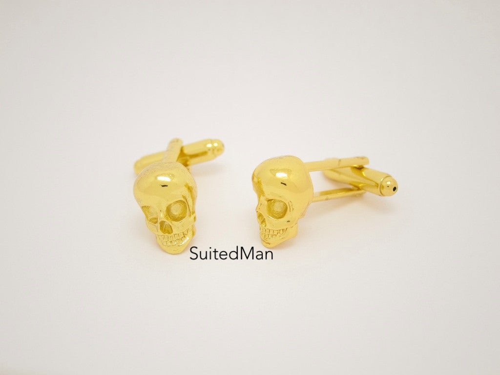 Cufflinks, Skull, Gold - SuitedMan