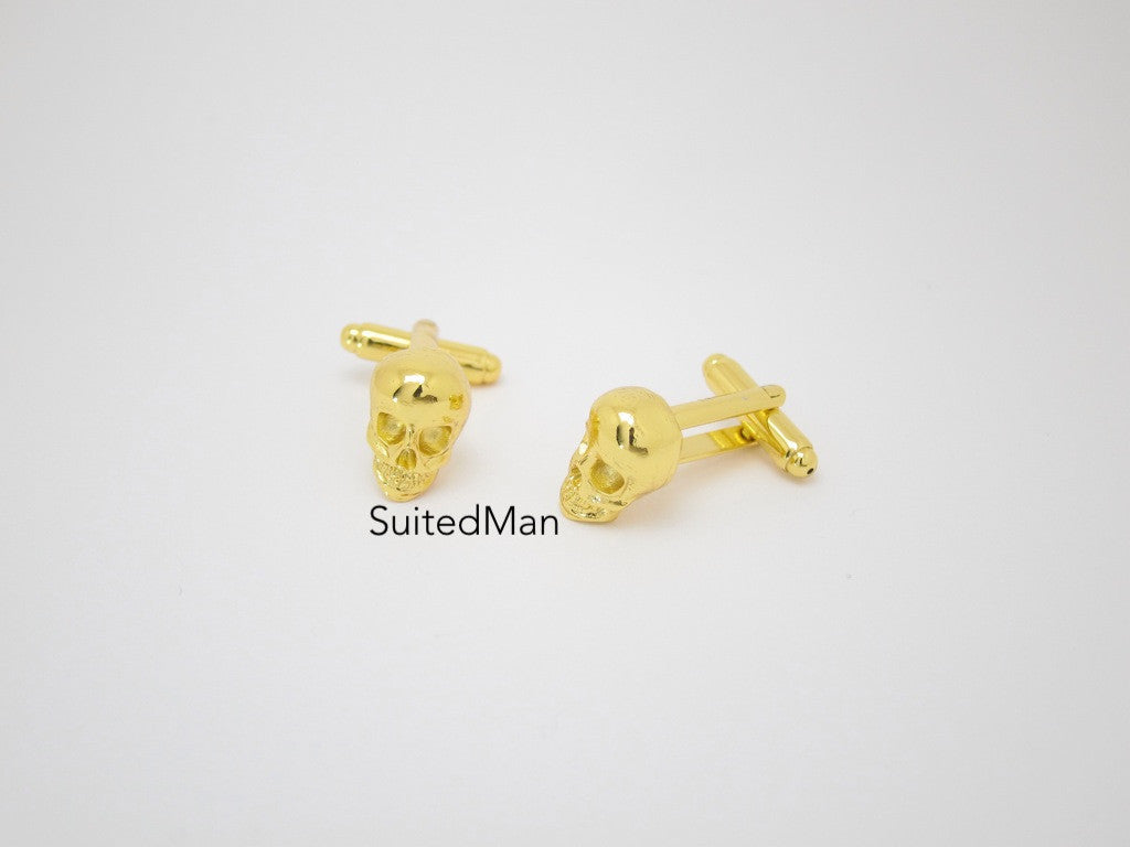 Cufflinks, Skull, Gold - SuitedMan