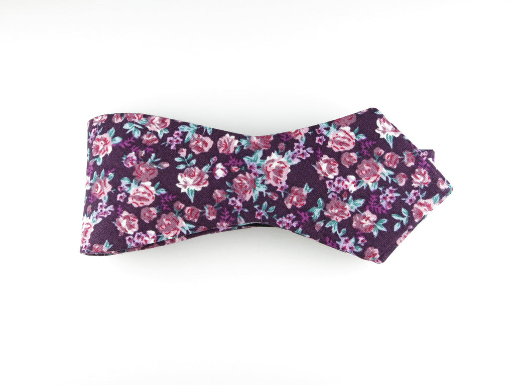 Floral Bow Tie, Mille Fleurs, Pointed End - SuitedMan