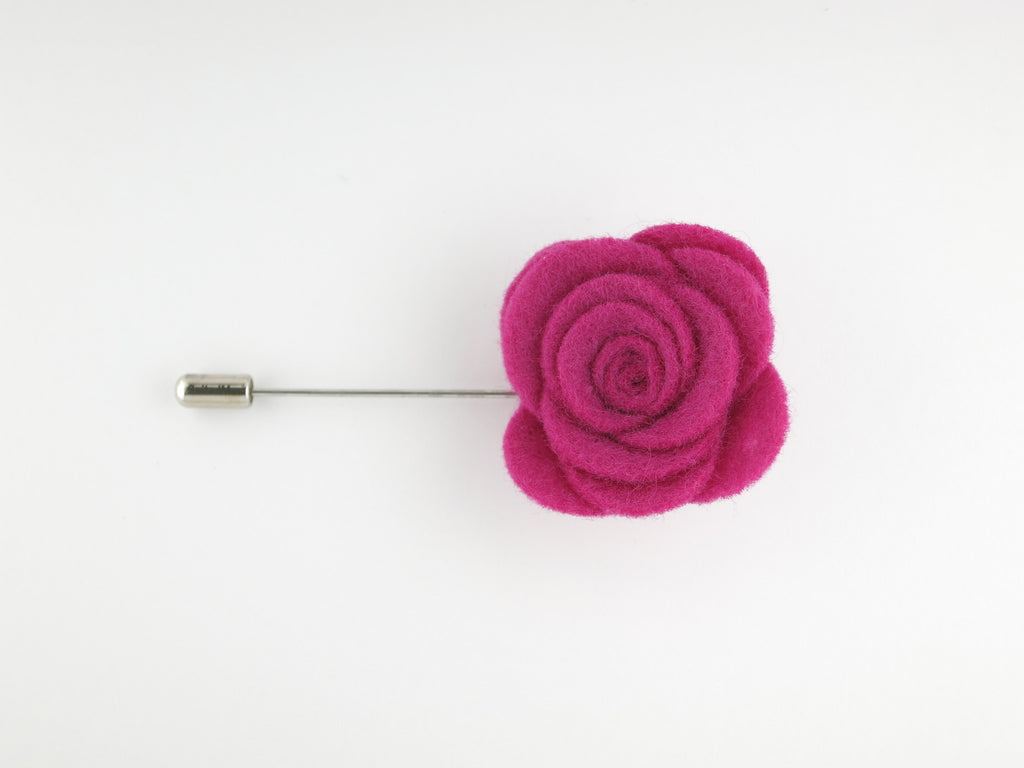 Pink Felt Lapel Flower - SprezzaBox