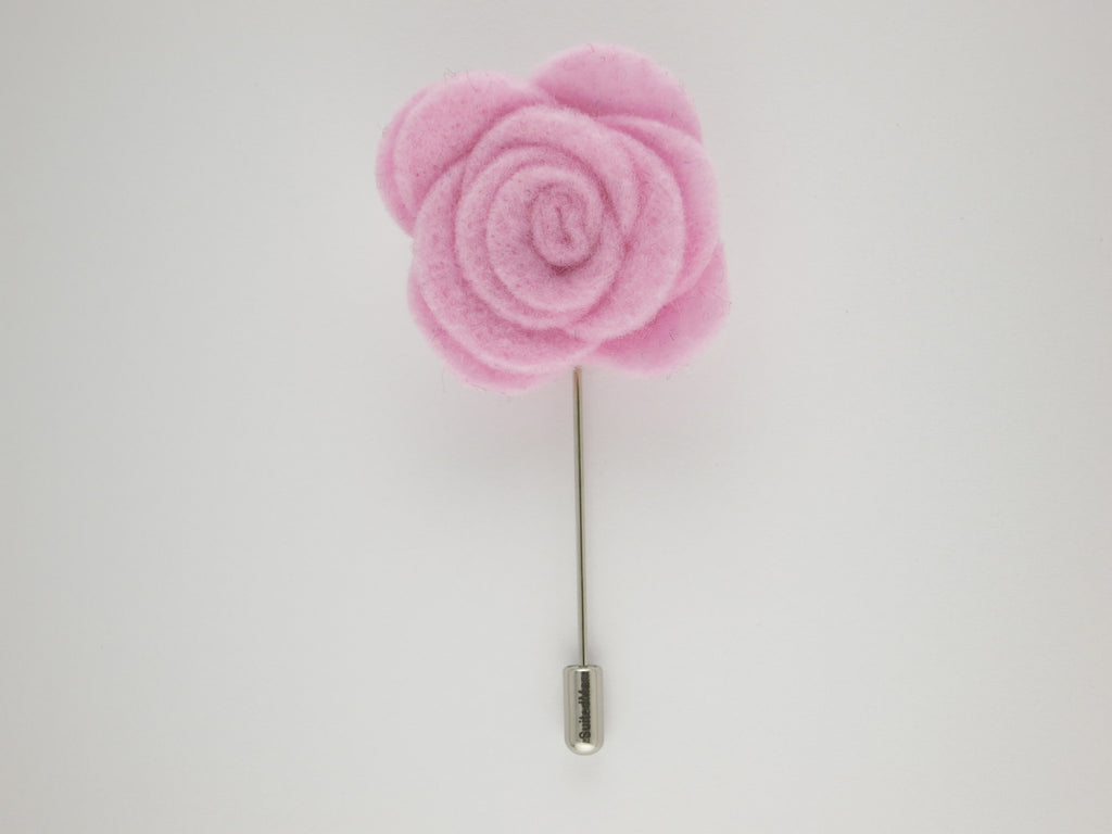 Pin Lapel Flower, Felt, Rose, English Rose - SuitedMan