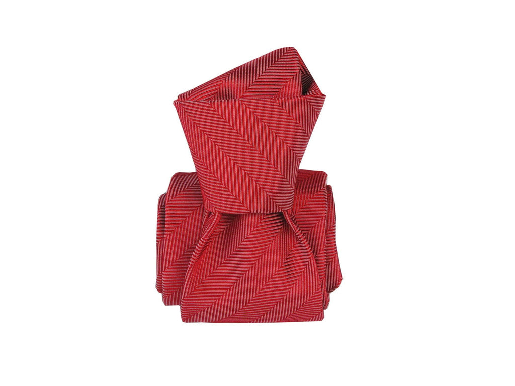 SuitedMan D'Italia Tie, Herringbone, Red - SuitedMan