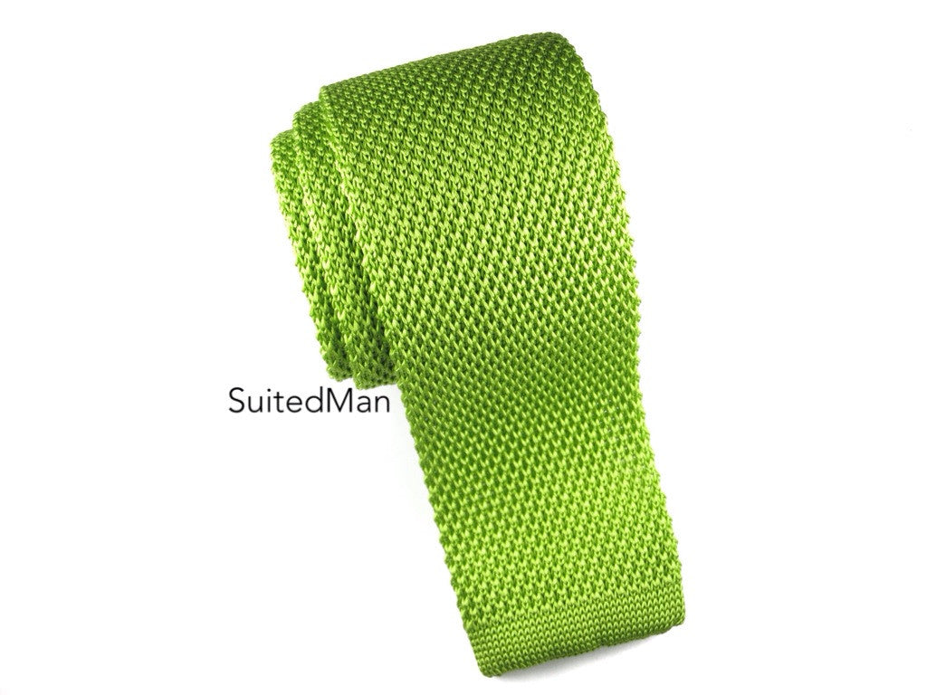 Knit Tie, Spring Green - SuitedMan