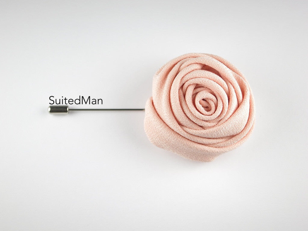 Lapel Flower, Rose, Blush - SuitedMan