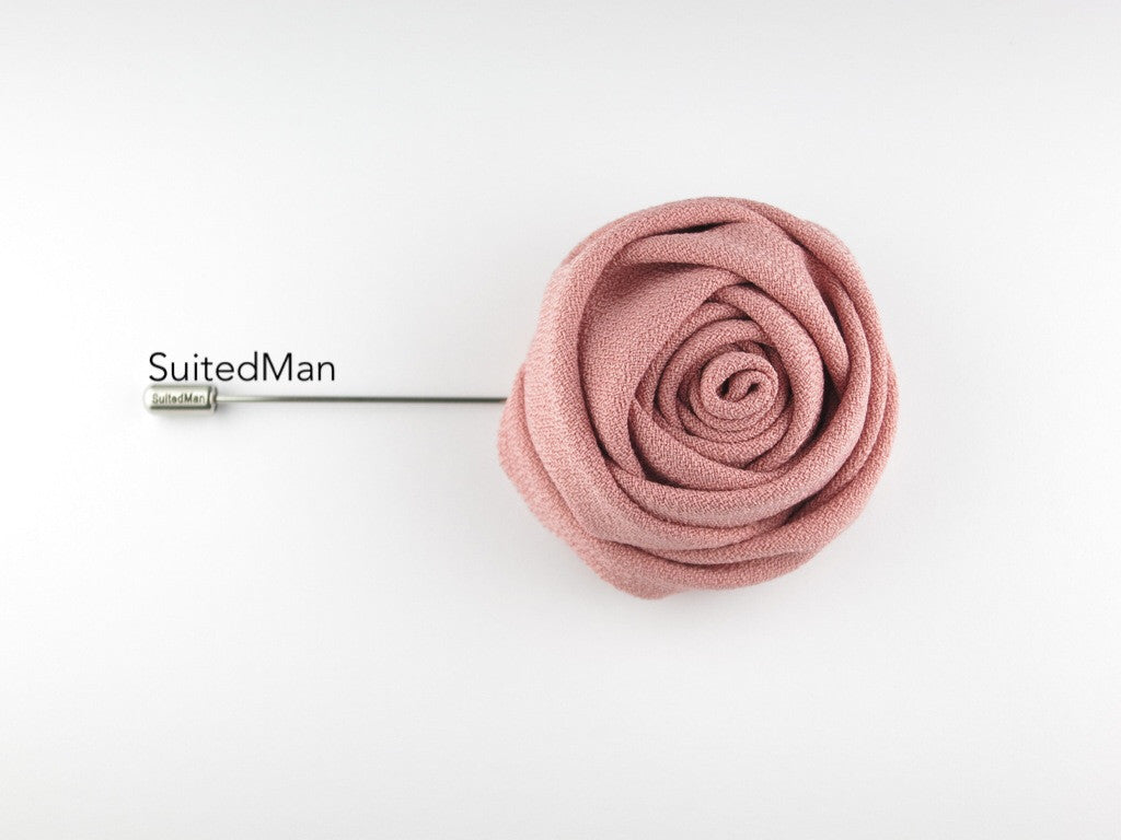 Lapel Flower, Rose, Dusty Pink - SuitedMan