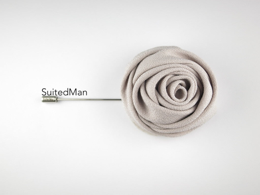 Lapel Flower, Rose, Smoke - SuitedMan