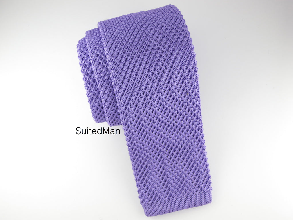 Knit Tie, Lavender - SuitedMan