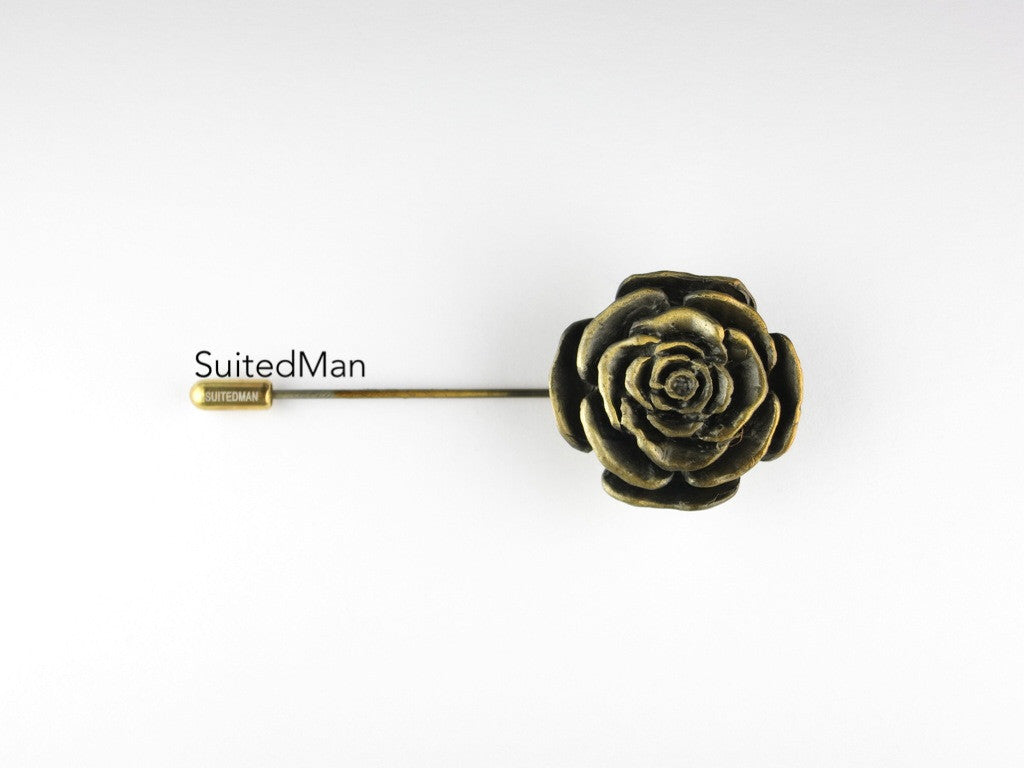 The Metal Rose, Antique Gold - SuitedMan