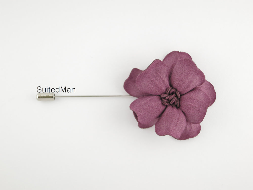 Lapel Flower, Geranium, Mauve - SuitedMan