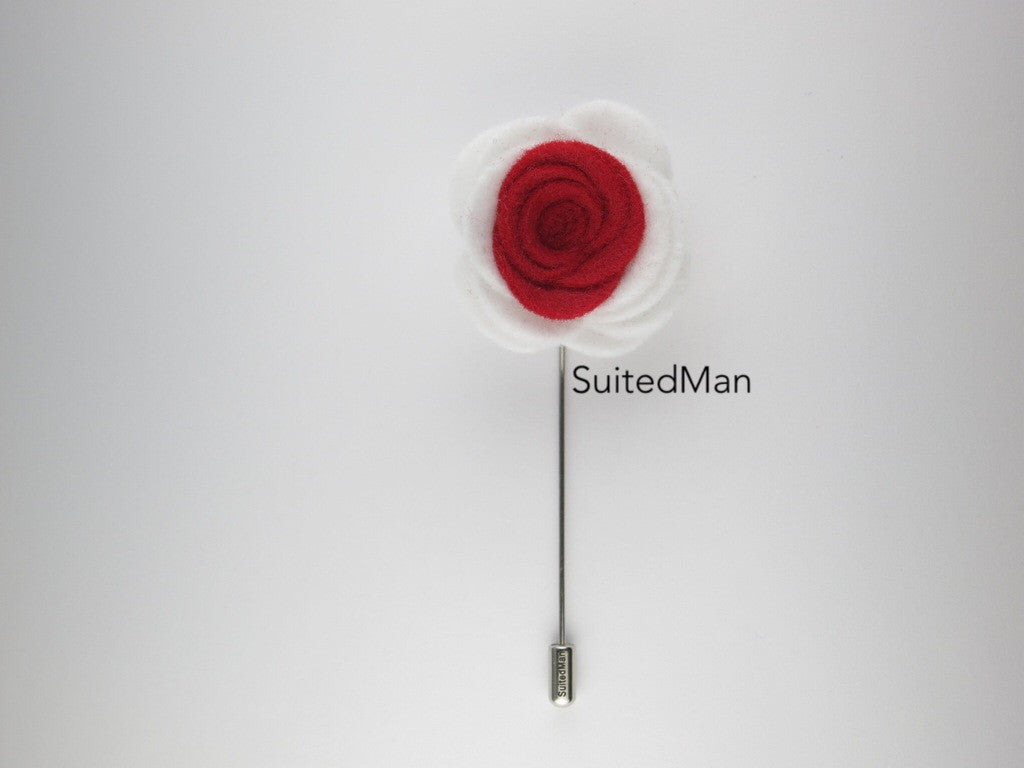 Pin Lapel Flower, Felt, Colorblock, Japan/England - SuitedMan