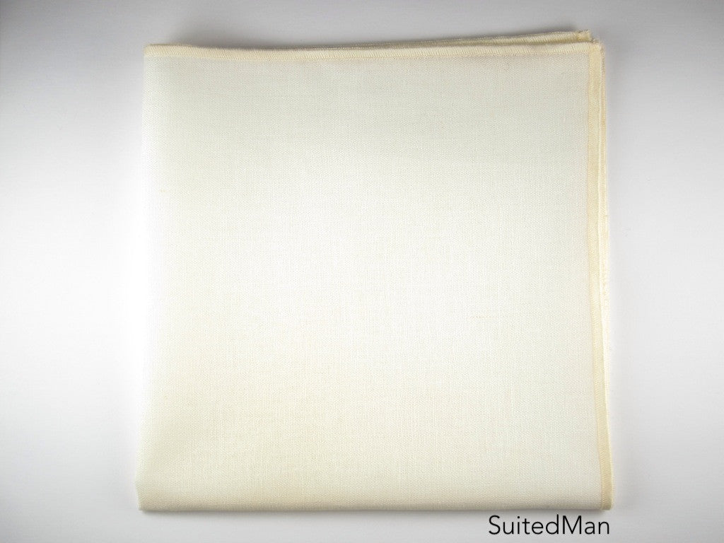 Pocket Square, Antique White/Cream - SuitedMan