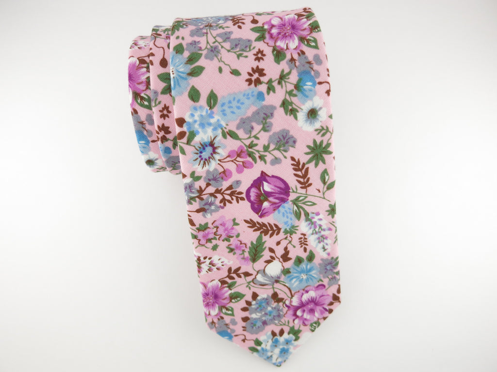 Floral Tie, Pink Blossom - SuitedMan