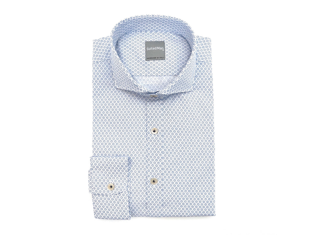 SuitedMan D'Italia, Shirt, Blue Daisy - SuitedMan