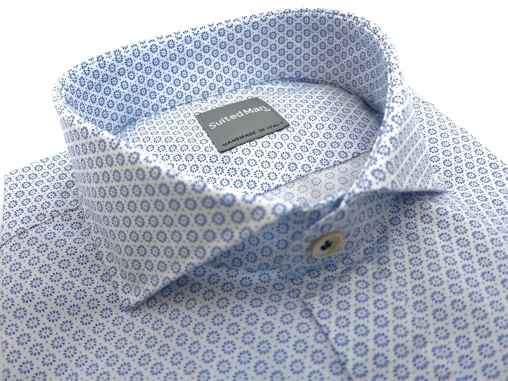 SuitedMan D'Italia, Shirt, Blue Daisy - SuitedMan