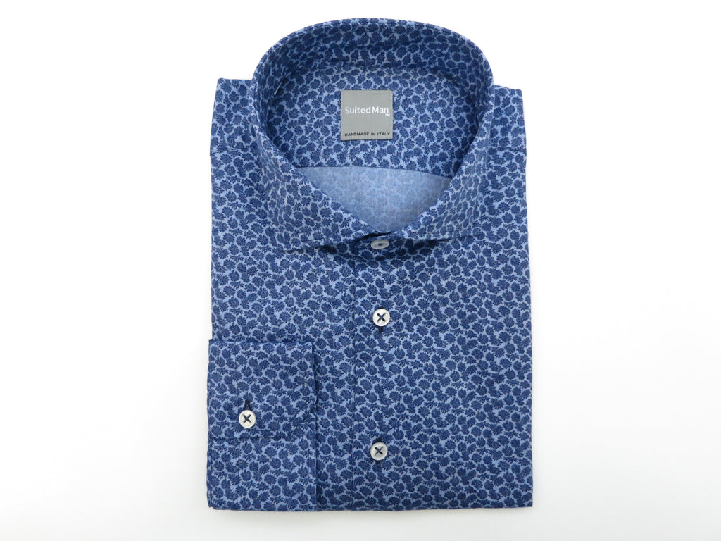 SuitedMan D'Italia, Shirt, Bleue Floral - SuitedMan