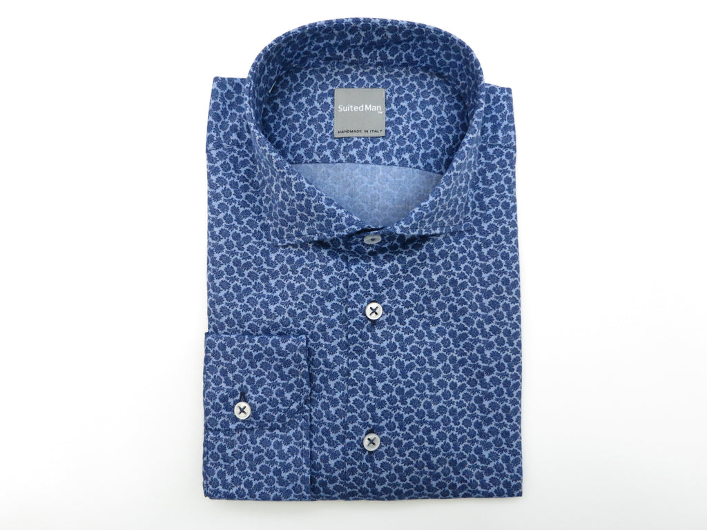 SuitedMan D'Italia, Shirt, Bleue Floral - SuitedMan