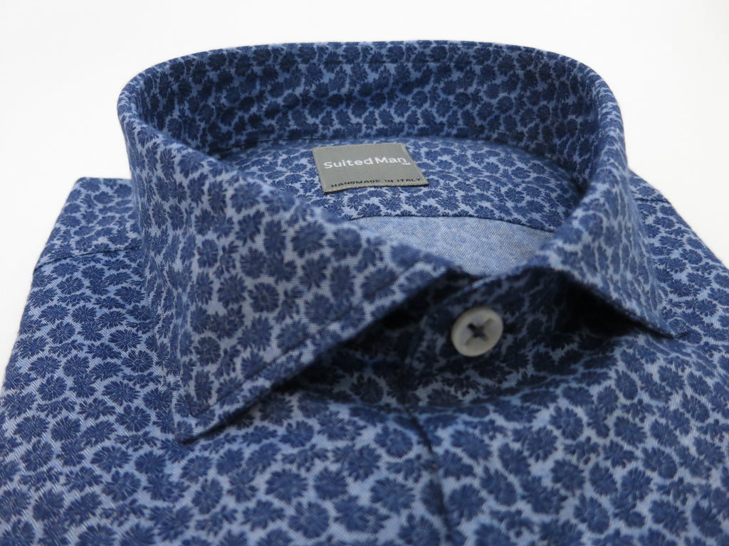 SuitedMan D'Italia, Shirt, Bleue Floral - SuitedMan