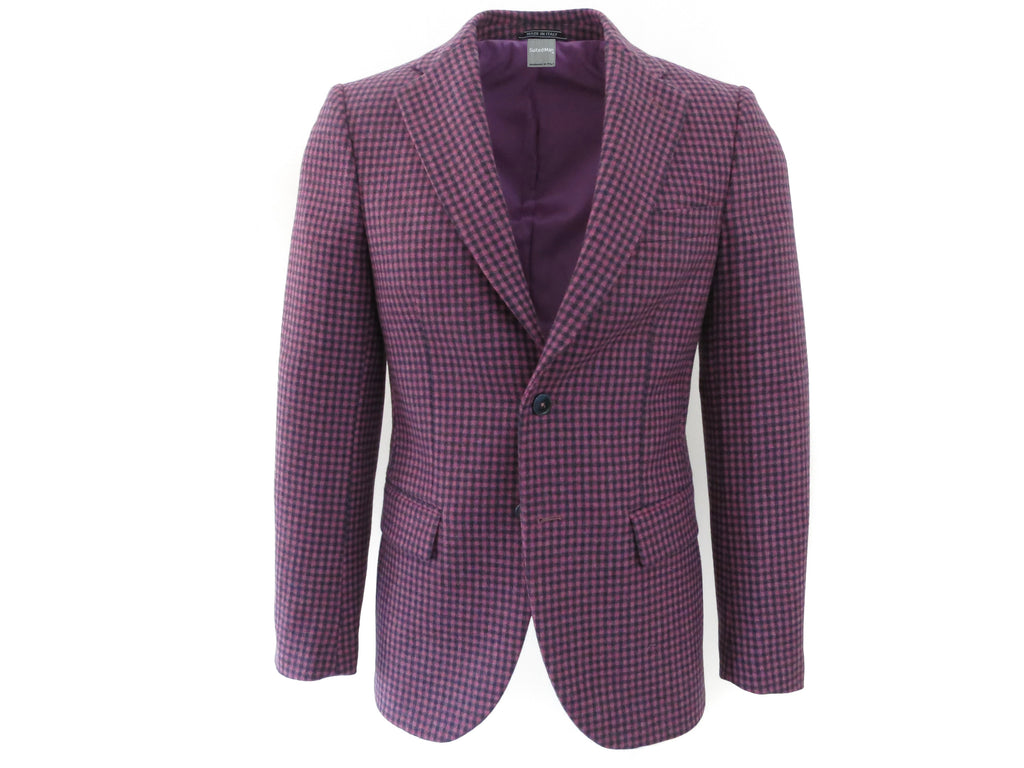 SuitedMan D'Italia Jacket, Mini Check, Purple - SuitedMan